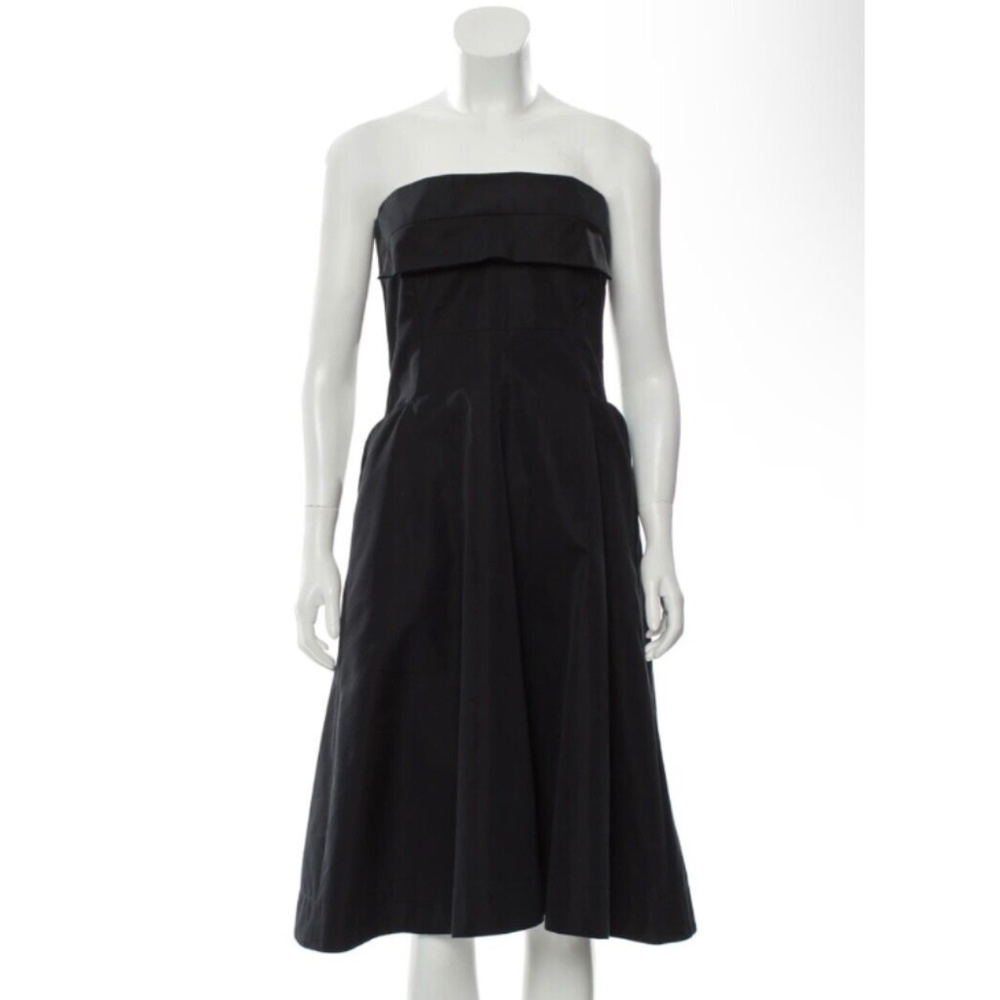 ★Org.$1490 JIL SANDER Strapless A-Line Dress Black 36★